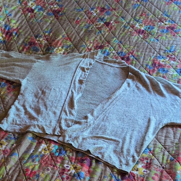 LOFT Gray Cardigan Sweater Open-Front Relaxed Fit - Picture 11 of 11